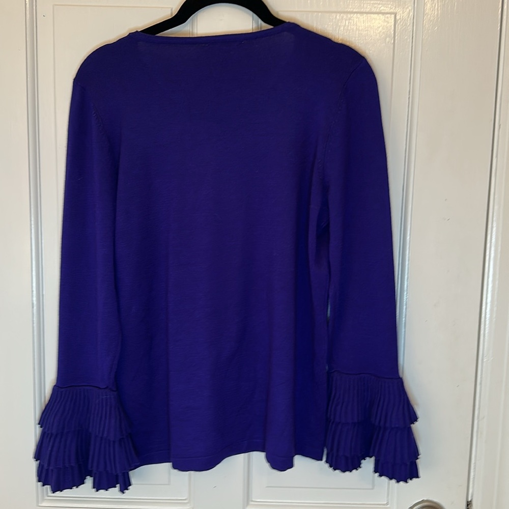 Chico’s Purple Bell Sleeve Sweater size S NWT - Picture 4 of 5
